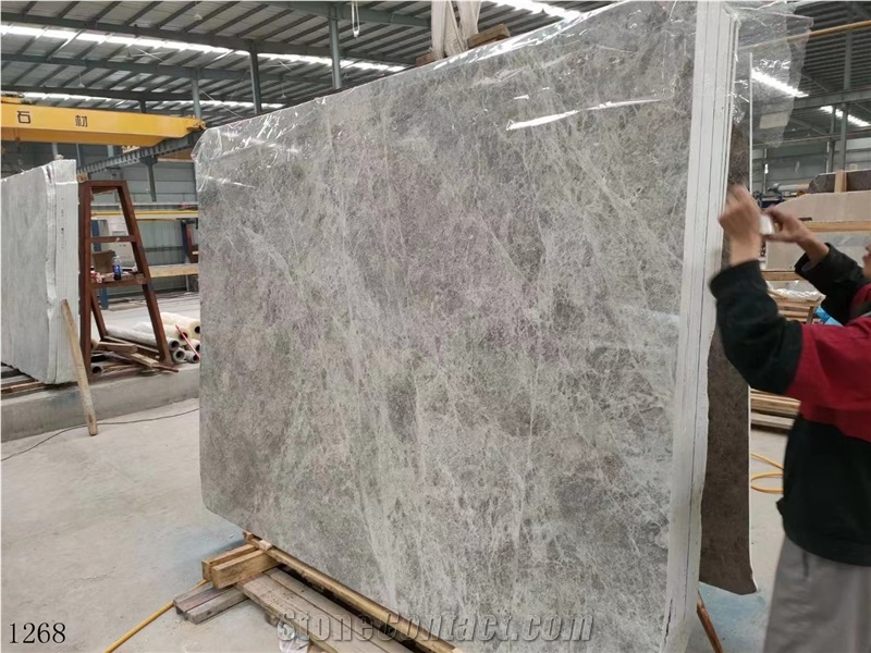 Ice Silver Spider Dora Ash Cloud Marble Tiles