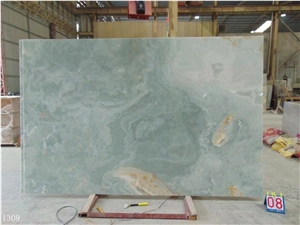 Iran Golden Blue Onyx Turquoise Onice Azzurro Jade Slab