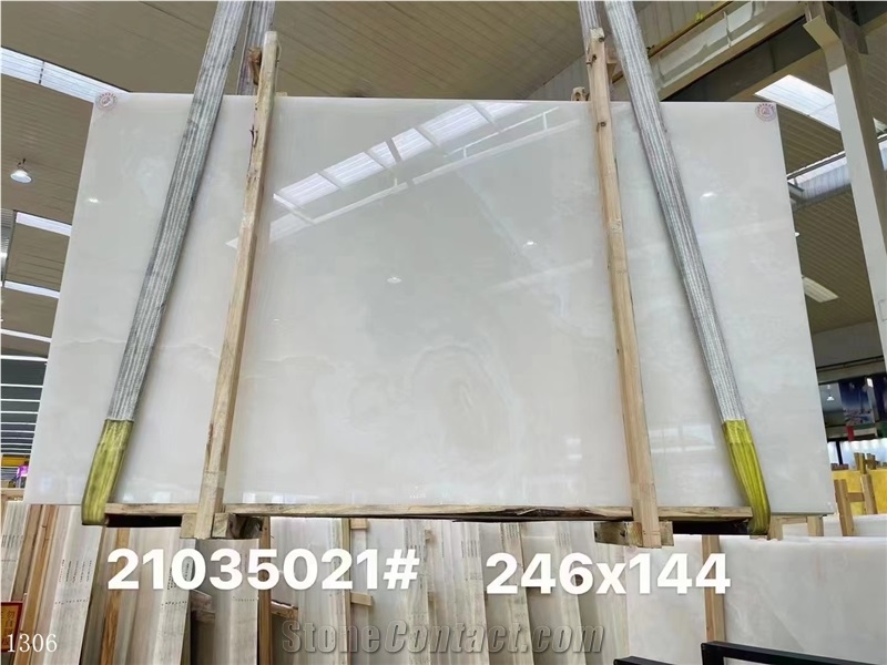 Iran Pure White Onyx Onice Bianco Persian Jade Slab In China