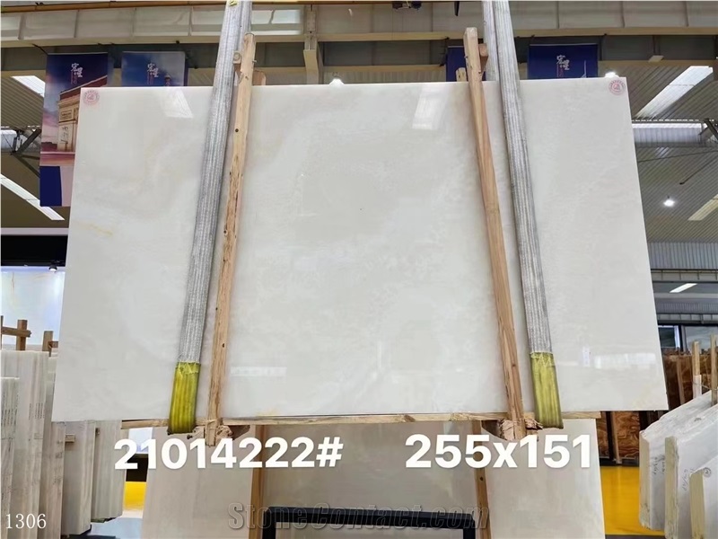 Iran Pure White Onyx Onice Bianco Persian Jade Slab In China