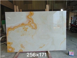 Iran White Onyx Onice Bianco Persian Pure Jade Slab Tile
