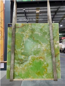 Light Green Jade Onyx Slab Persiano In China Stone Market