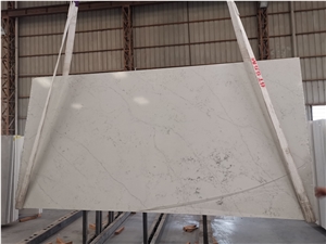 3200*1600 Mm Artificial White Quartz Stone Slab For Home
