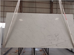 3200*1600 Mm Artificial White Quartz Stone Slab For Home