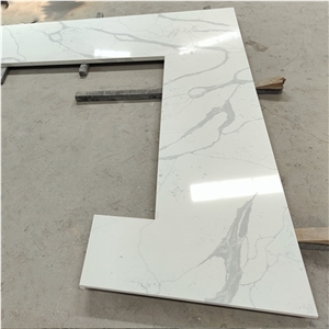 Calacatta Quartz Stone Precut Kitchen Countertop