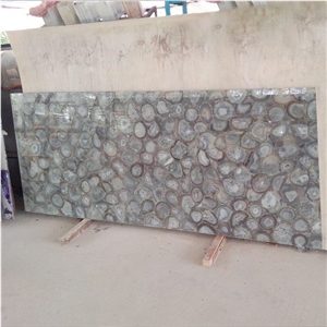 Chinese Factory Wholesale White Semiprecious Stone Big Slab