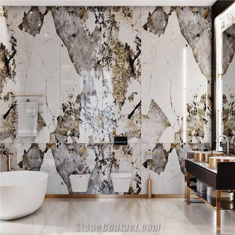 Bookmatch Luxury Polished Pandora Granite Tiles Slab Stone