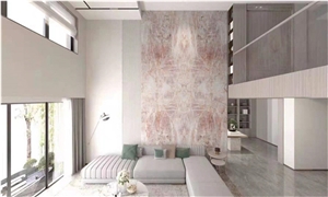 Decorative Natural Stone Pink Crystal Marble Big Slab