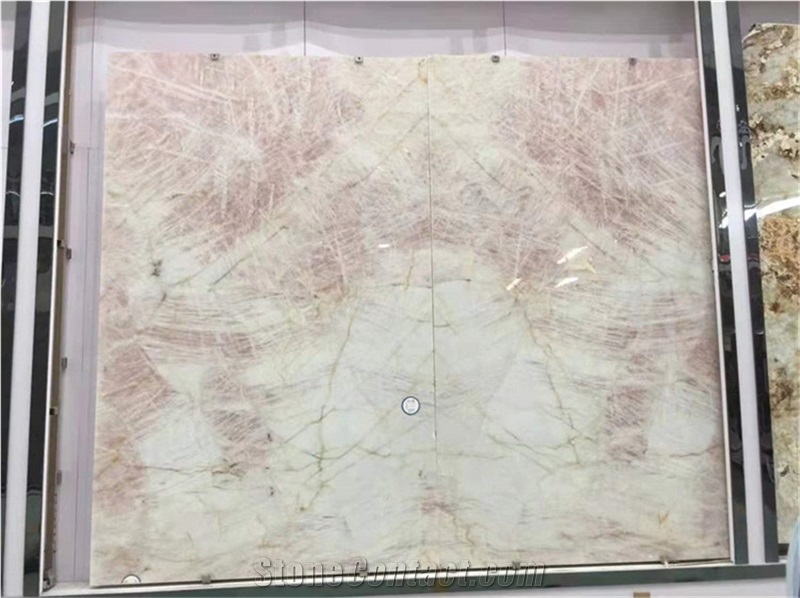 Decorative Natural Stone Pink Crystal Marble Big Slab