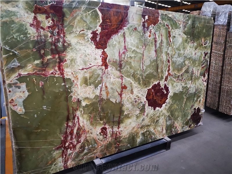 Decorative Ornamental Ancient Green Onyx Big Slab