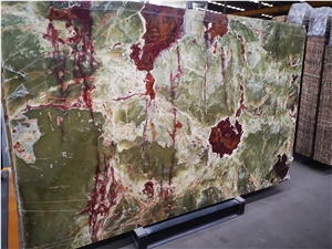 Decorative Ornamental Ancient Green Onyx Big Slab