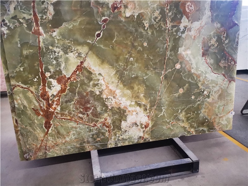 Decorative Ornamental Ancient Green Onyx Big Slab