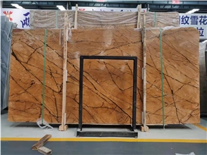 Factory Wholesale Fancy Brown Marble Big Slab