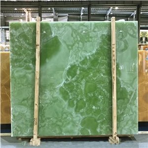 Green Onyx Transmit Wall Tiles Slab Natural Stone