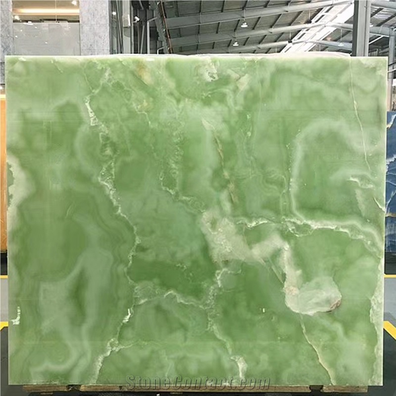 Green Onyx Transmit Wall Tiles Slab Natural Stone