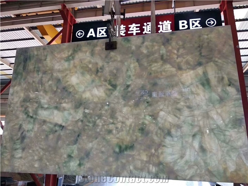On Sale Building Material Blue Crystal Onyx Big Slab