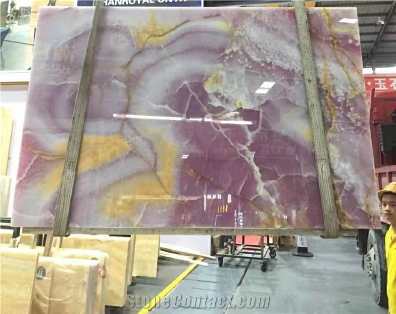 On Sale Decoration Chinese Ornament Purple Onyx Big Slab