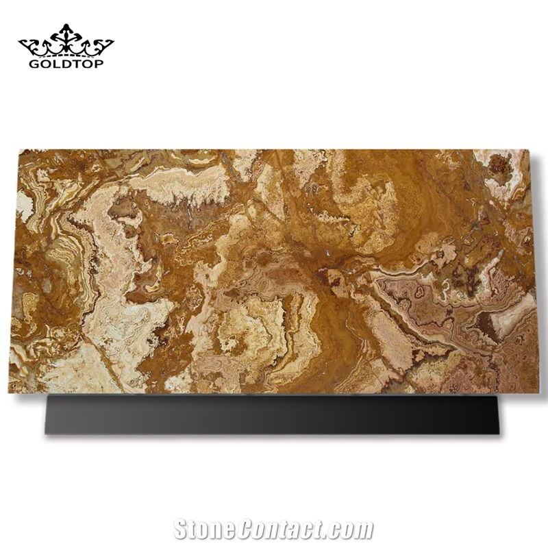 On Sale Factory Decorative Tiger Onyx Yellow Big Slab
