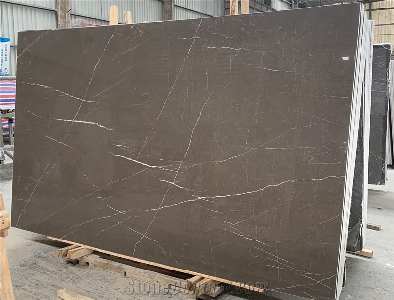 Ornament Golden Brown Marble Big Slab