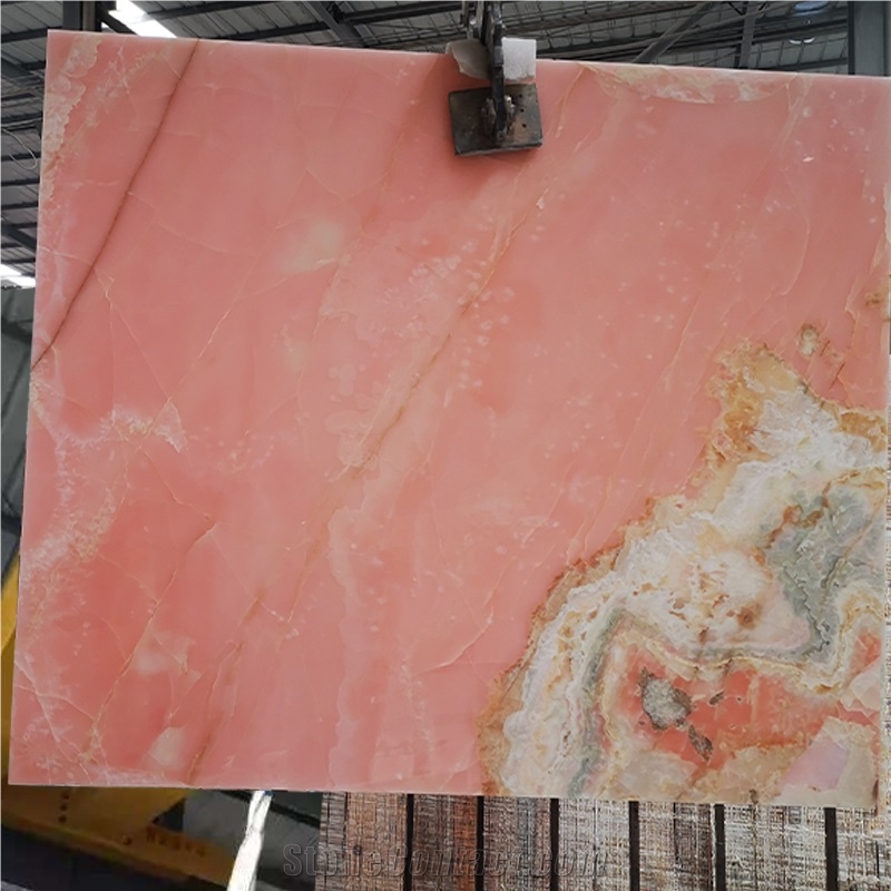 Pink Onyx Polished Wall Tiles Natural Stone