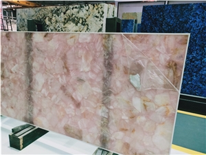 Pink Onyx Slabs Flooring Wall Tiles For Hotel Decoration