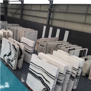 Wholesale Customized Size White Panda Marble Stairs Tiles