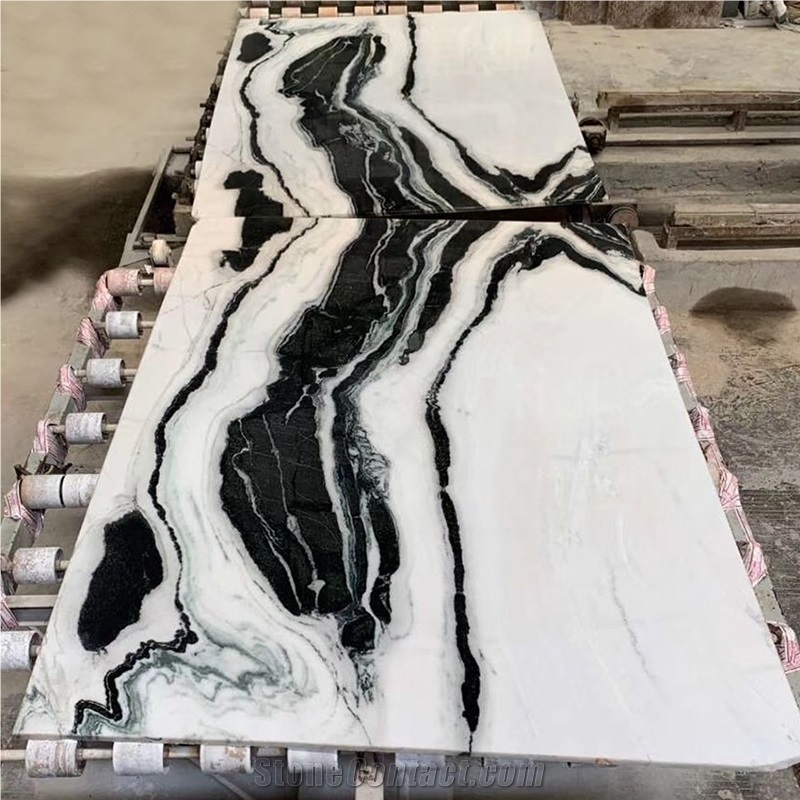 Wholesale Customized Size White Panda Marble Stairs Tiles