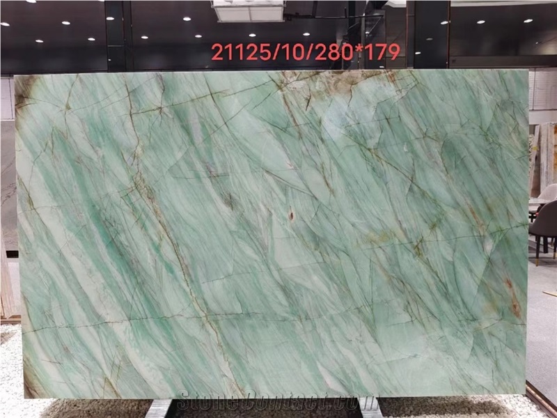 Botanic Green Quartzite Background Stone Wall Tiles
