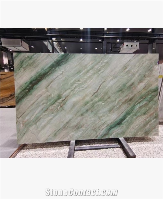 Botanic Green Quartzite Background Stone Wall Tiles