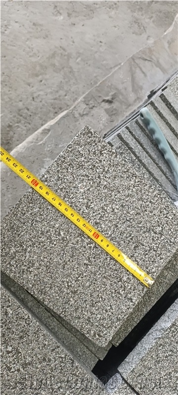 Dark Green Granite Stone Pavers, Bush Hammered Paving Stone