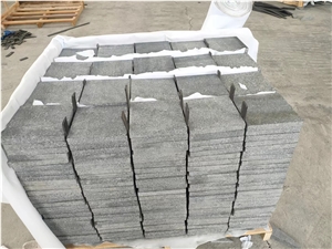 Dark Green Granite Stone Pavers, Bush Hammered Paving Stone