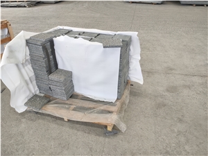 Dark Grey Granite Cobbelstone Bushhammer Granite Paver Stone
