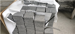Dark Grey Granite Cobbelstone Bushhammer Granite Paver Stone