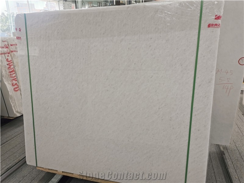 Super White Crystalline Pure White Marble Tiles And  Slabs