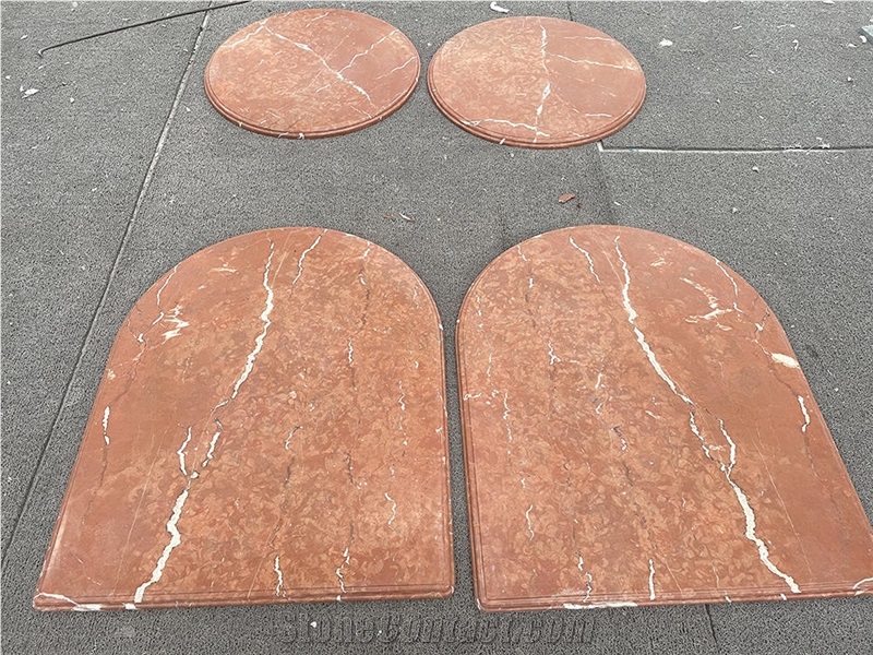 Alicante Rosso Marble Composite Honeycomb Backed Coffee Tabletops