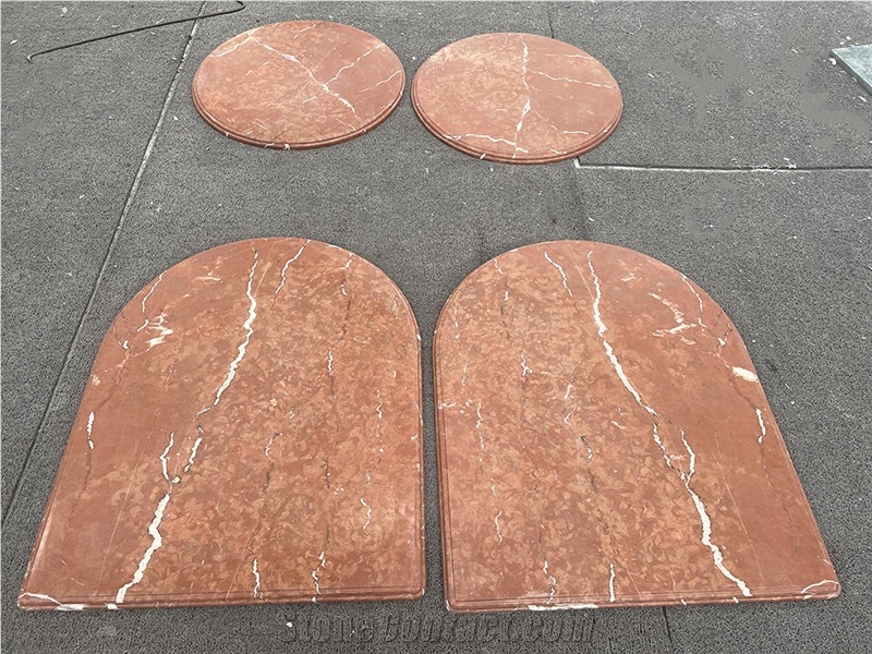 Alicante Rosso Marble Composite Honeycomb Backed Coffee Tabletops