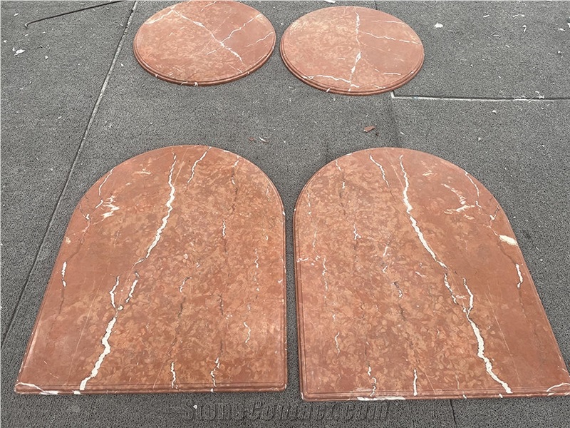 Alicante Rosso Marble Composite Honeycomb Backed Coffee Tabletops