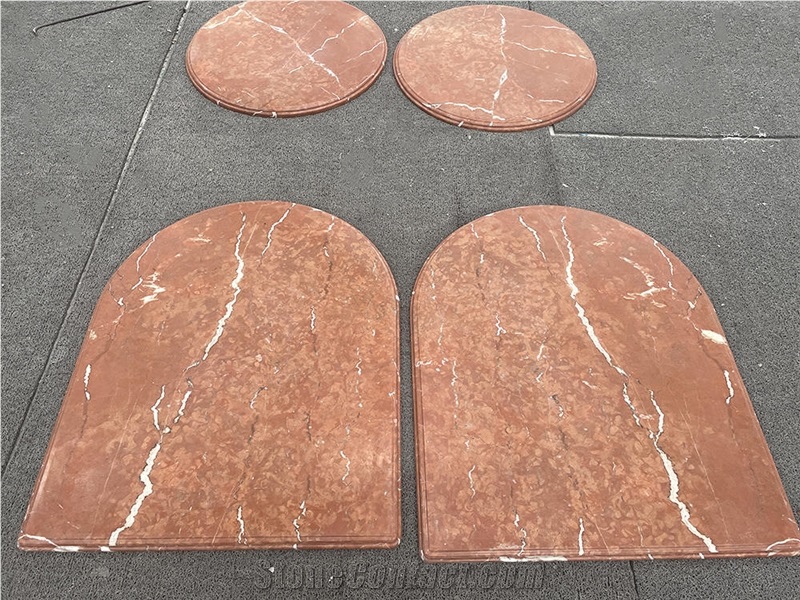 Alicante Rosso Marble Composite Honeycomb Backed Coffee Tabletops