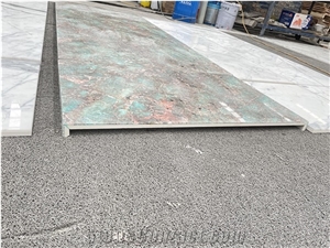 Bevel Amazonita Granite Composite Sintered Stone Backed Tile