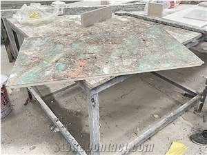 Bevel Amazonita Granite Composite Sintered Stone Backed Tile