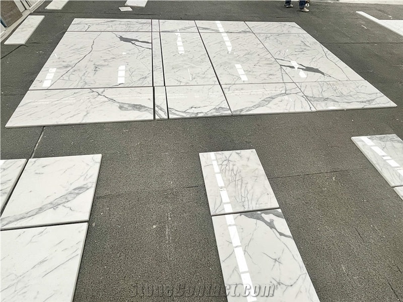 Bianco Calacatta Marble Laminated Lightweight Wall Panels