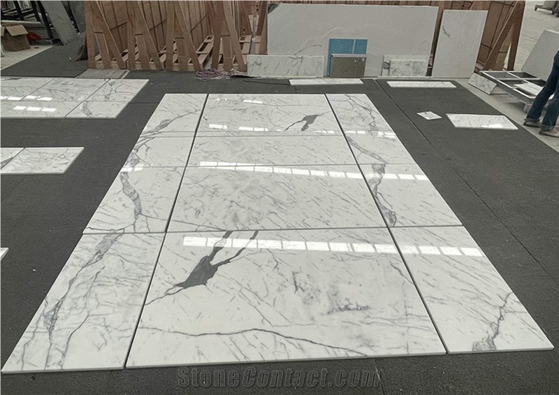 Bianco Calacatta Marble Laminated Lightweight Wall Panels