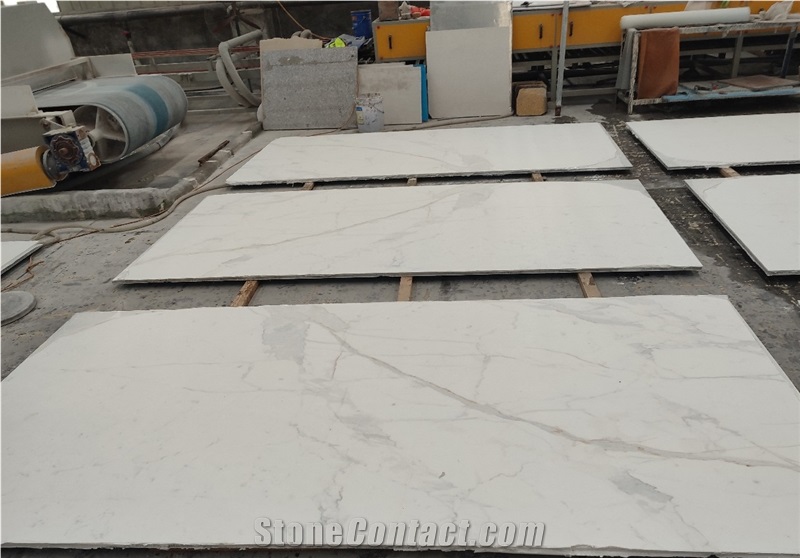 Calacatta White Composite Aluminum Honeycomb Wall Panels