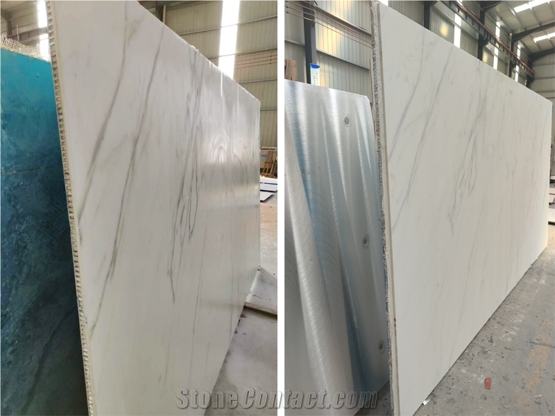 Calacatta White Composite Aluminum Honeycomb Wall Panels