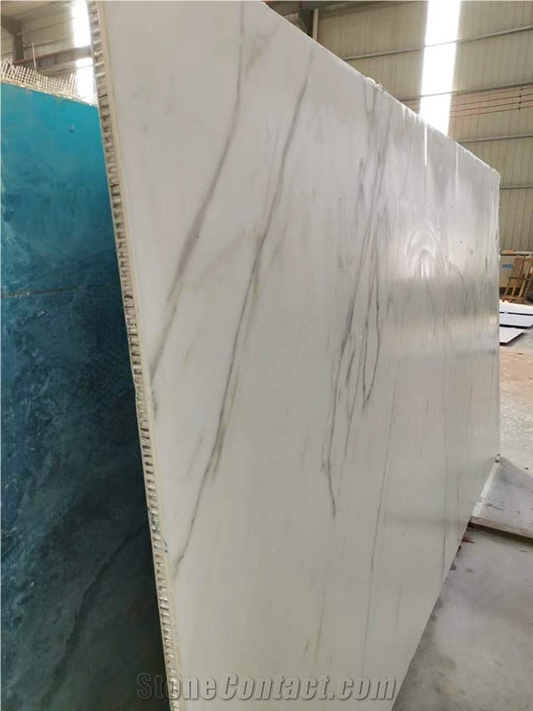 Calacatta White Composite Aluminum Honeycomb Wall Panels