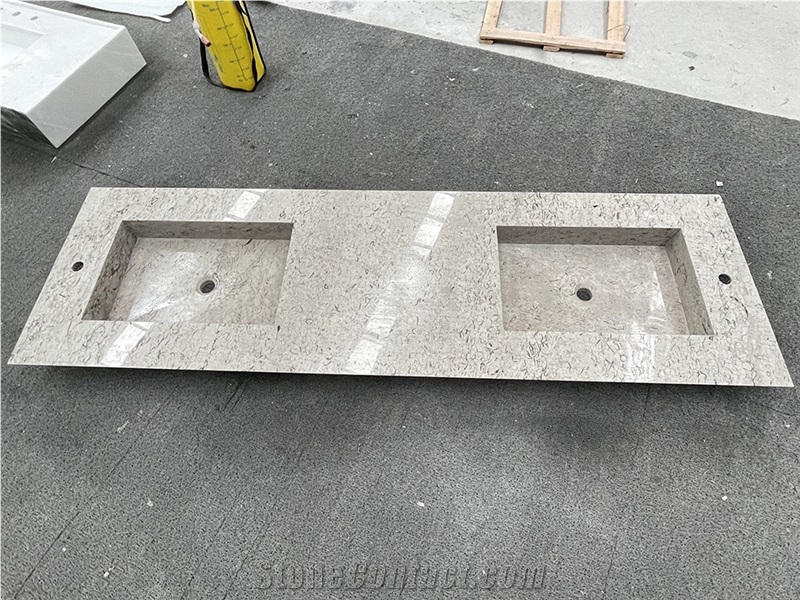 Carso Grey Marble Composite Sink Kitchen Wash Bowls