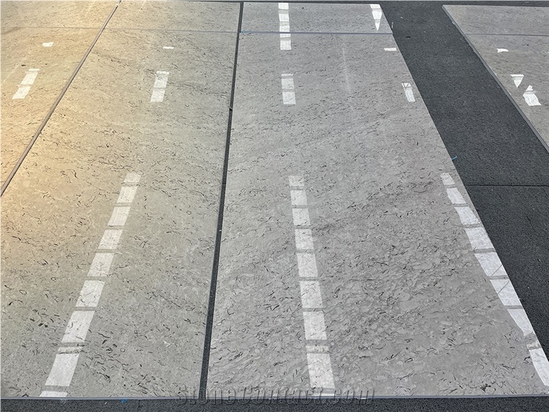Carso Grey Marble Laminated Aluminum PVC Compoaite Panel