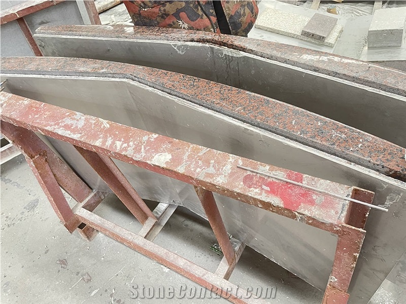 Curved Red Granite Composite Aluminum Backed Panels