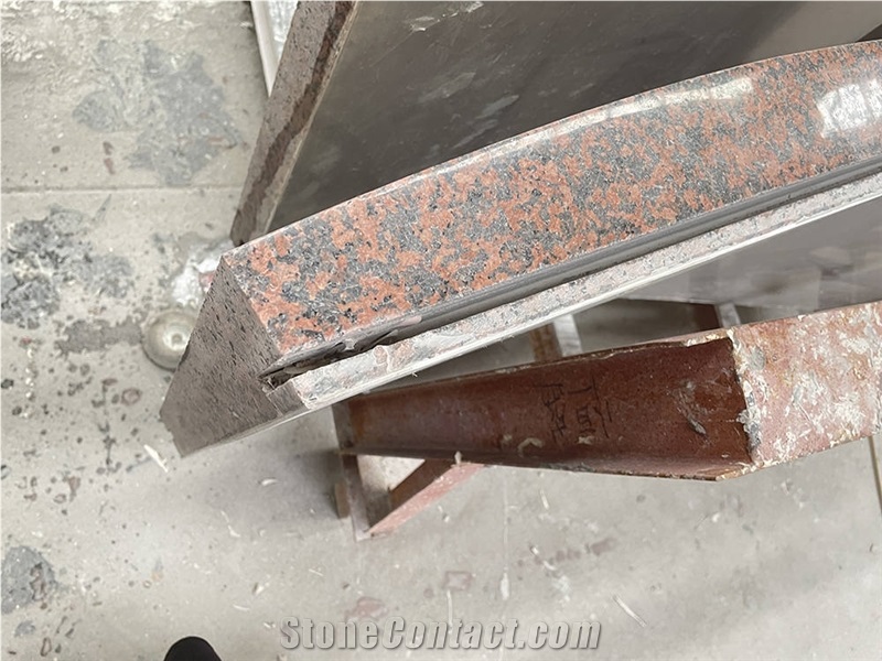 Curved Red Granite Composite Aluminum Backed Panels