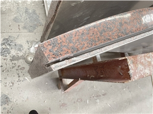 Curved Red Granite Composite Aluminum Backed Panels